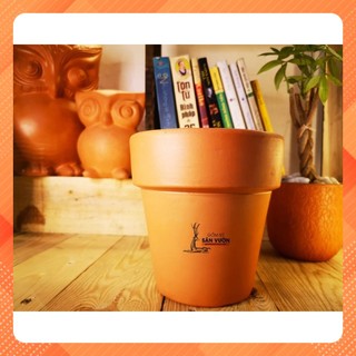 Chậu gốm đất nung kiểu LY GỜ size 13cm LPCN15-13 (1 cái) - Màu gốm đỏ , chậu trồng cây, gốm sứ sân vườn Bình Dương
