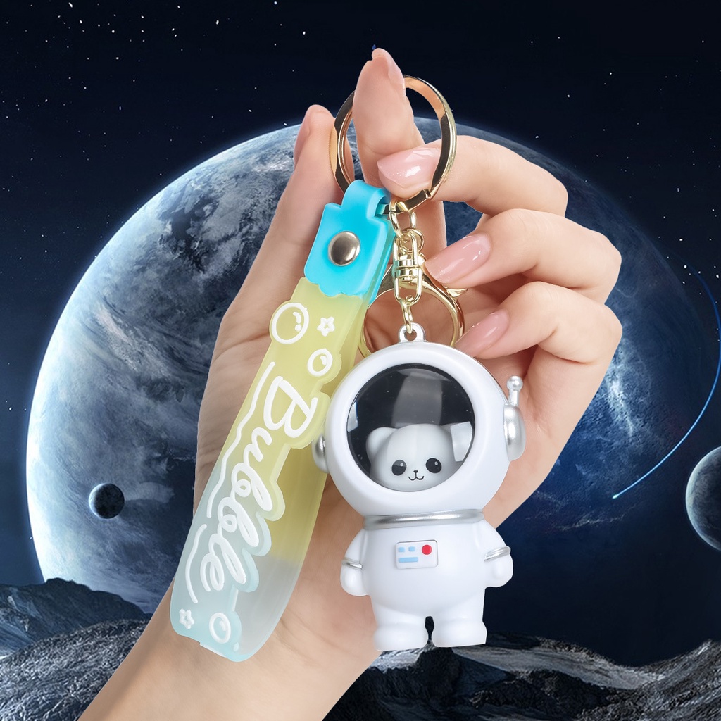 Hoạt Hình Móc Khóa Hình Phi Hành Gia Có Đèn led Phát Sáng