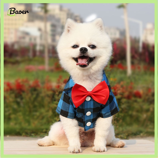 Áo Sơ Mi Họa Tiết Kẻ Sọc Dễ Thương Dành Cho Cún Cưng 100%