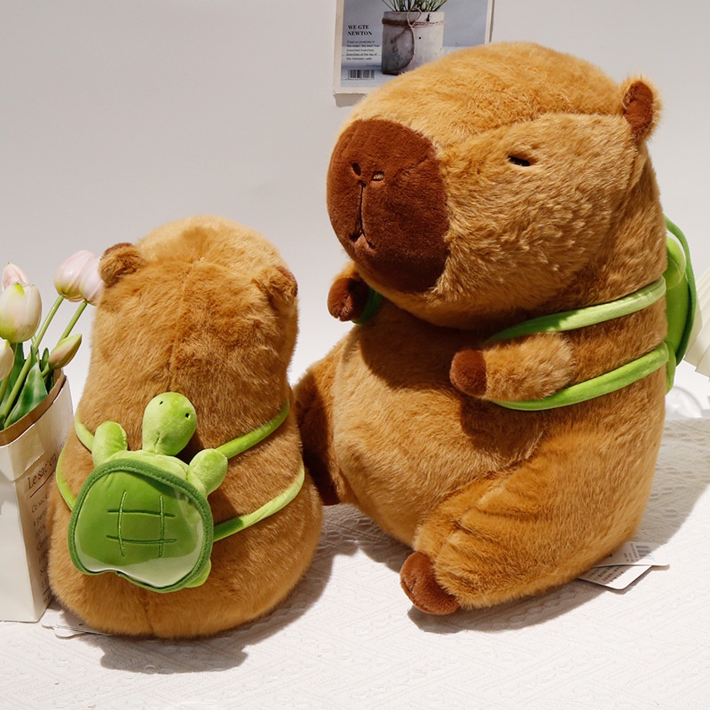 Capybara Plushie Capybara Rùa Ba Lô Mô Phỏng Capibara Anime Fluffty Doll Capybara Plush Móc Khóa Mặt Dây Chuyền Thú Nhồi Bông Dễ Thương Búp Bê Trẻ Em Quà Tặng Sinh Nhật Bán chạy