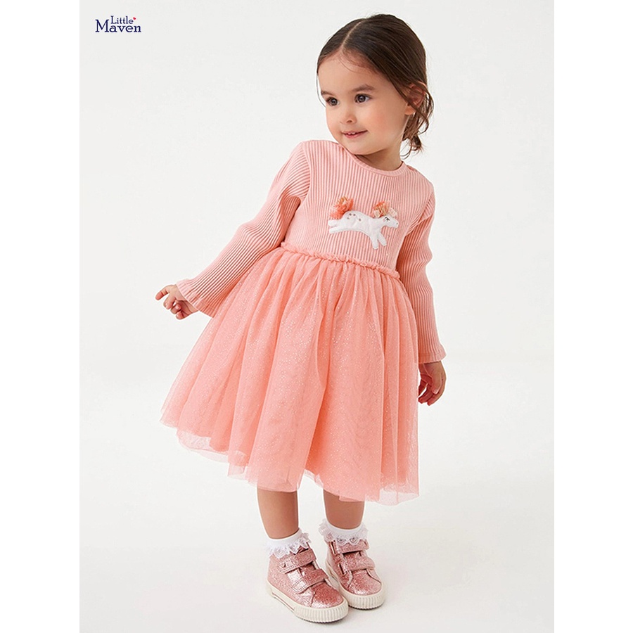 Quần áo trẻ em váy trẻ em váy cô gái mùa thu mới dành cho trẻ em váy cotton dài tay