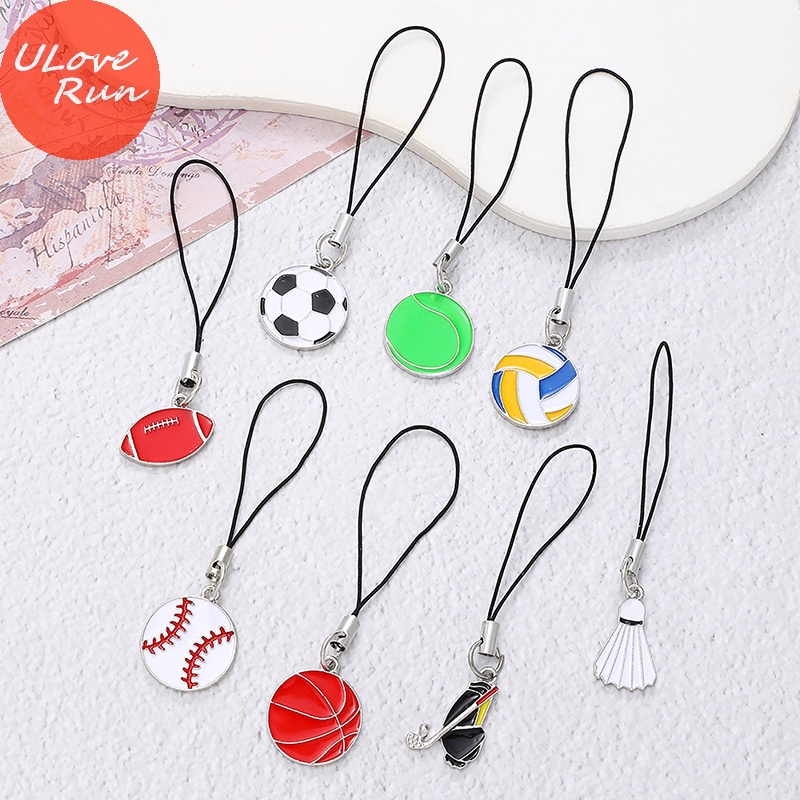 Móc Khóa Điện Thoại Hình Quả Bóng Chuyền / Bóng Chày / Bóng Chày uloverun Sáng Tạo Thời Trang Mới