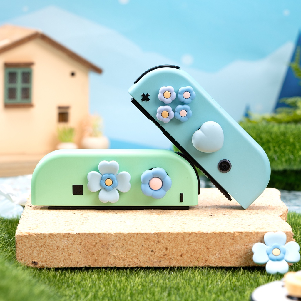 Geek Share Nút Bọc Hình Hoa Cho Tay Cầm Chơi Game nintendo switch Và Đèn Led