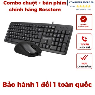Combo bàn phím văn phòng + chuột hàng chính hãng Bosston D5200