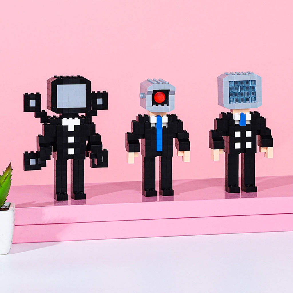 Skibidi Bộ Đồ Chơi Xếp Hình toilet man Độc Đáo Cho Bé