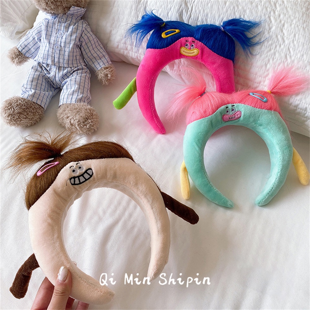 Ngọt Ngào, Dễ Thương, Hoạt Hình Ngộ Nghĩnh, Búp Bê Xấu Xí Sang Trọng Băng đô Bím Kỳ Cục/Vòng Cài Tóc Màu Kẹo đa Năng Sáng Tạo Dành Cho Nữ.