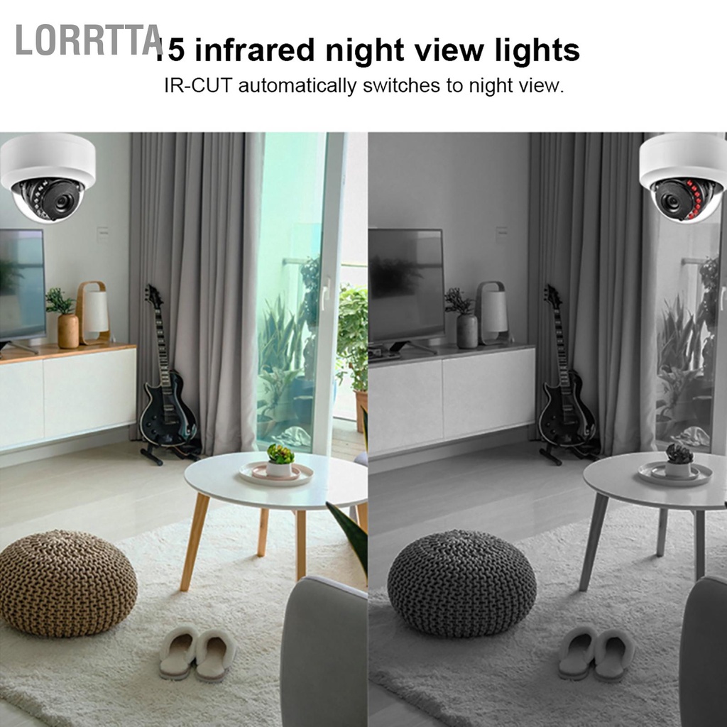 Lorrtta Camera IP Dome tích hợp POE 15 Ánh sáng hồng ngoại nhìn đêm CMOS kim loại cho IRCUT trong nhà ngoài trời