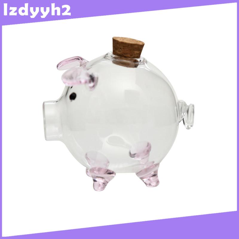 Ống Heo Tiết Kiệm Bằng Kính Thủy Tinh Để Bàn Dễ Thương Làm Quà Sinh Nhật Cho Bé Gái