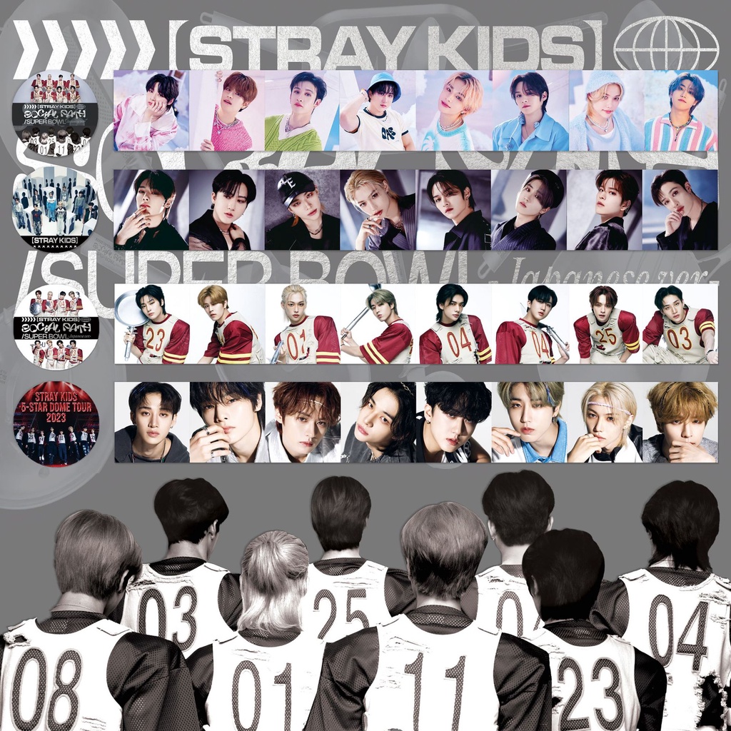 StrayKids Social Path 5-star Dome Tour 2023 Washi Tape V Album Layover Diy Stickers