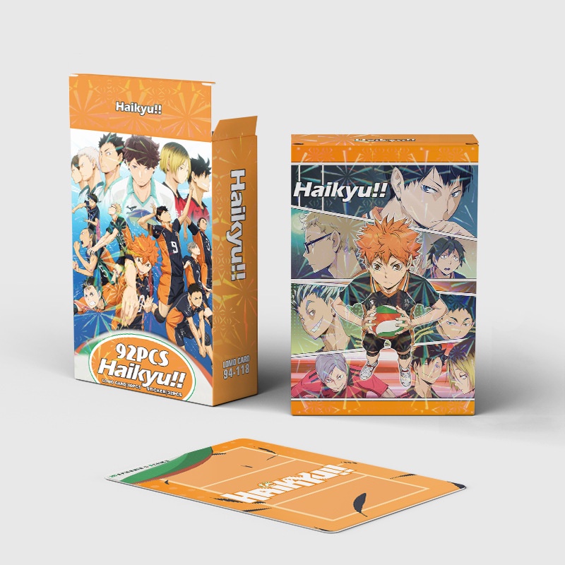 Haikyuu!! Laser Box Photocard Lomo Card Postcard Stickers thẻ 60 chiếc + nhãn dán 32 chiếc
