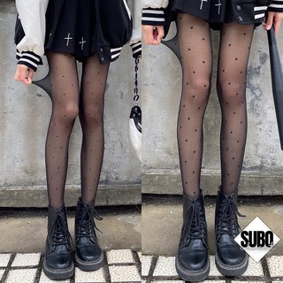 Quần Tất Vớ Da Mỏng Mịn Họa Tiết Tim Nhí, Siêu Dai Chuẩn Nhật - Subo Shop