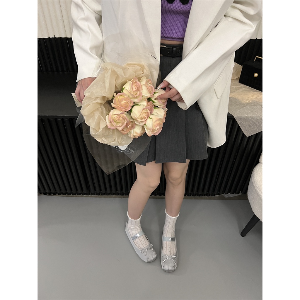Giày Búp Bê Mũi Tròn Bằng satin Phong Cách retro Mẫu Mới 2023 Dành Cho Nữ