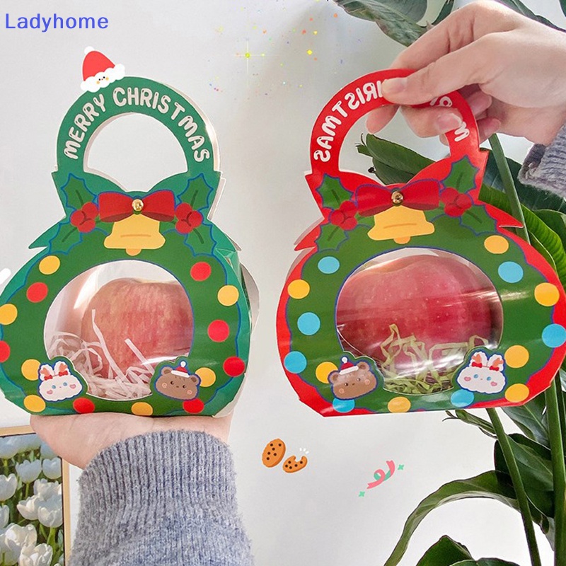Lady christmas Hộp Quà Nhỏ Bằng Giấy Đựng Kẹo Bánh Mì Gừng Giáng Sinh vn