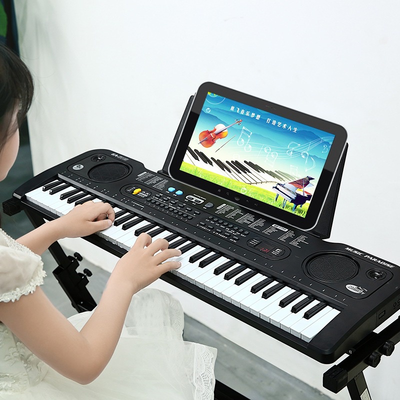 Đàn piano, đàn piano cho bé, Bàn phím đàn piano 61 điện tử cầm tay đa năng 76cm dành cho trẻ em AKOASM