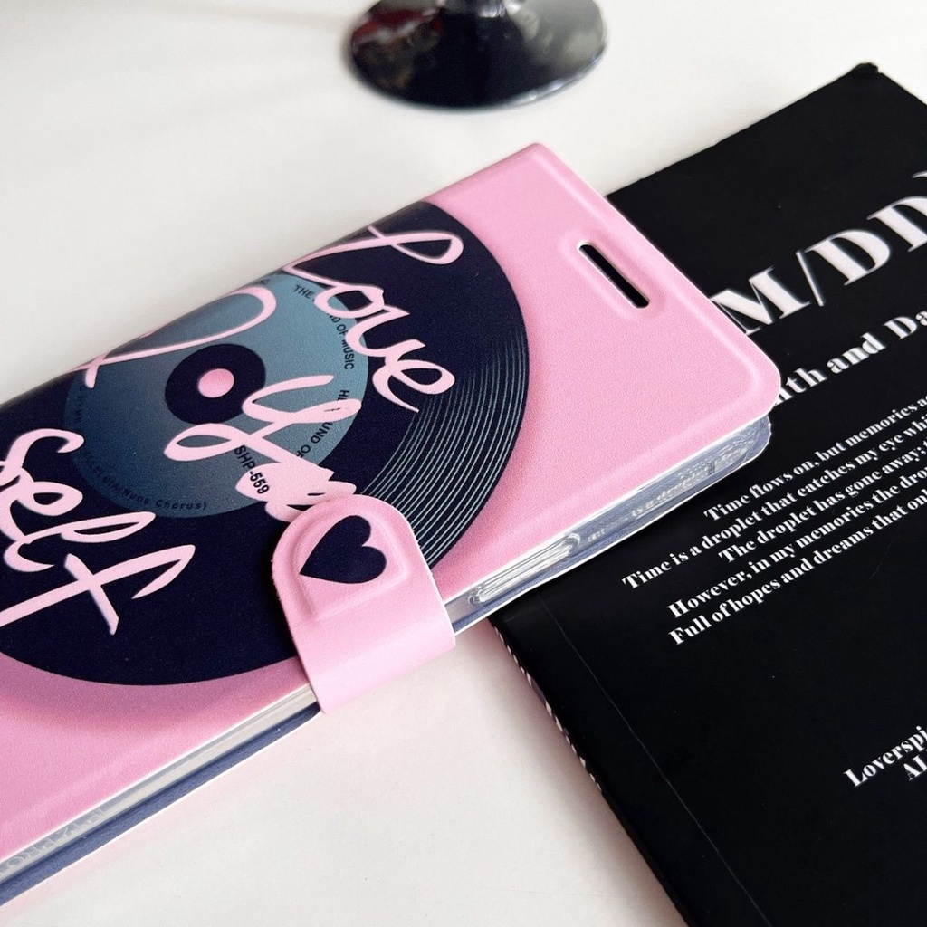 Bao Da Điện Thoại Nắp Lật Kiêm Giá Đỡ Có Ngăn Đựng Thẻ Hình Đĩa cd Iphone 15 1413promax xr / xsmax / 87plus