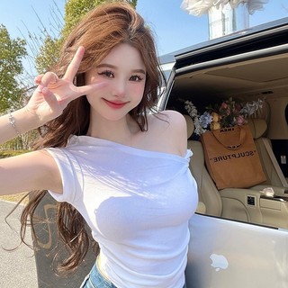 Áo Thun Trễ Vai Mùa Hè Quyến Rũ Ng N tay, Ng N