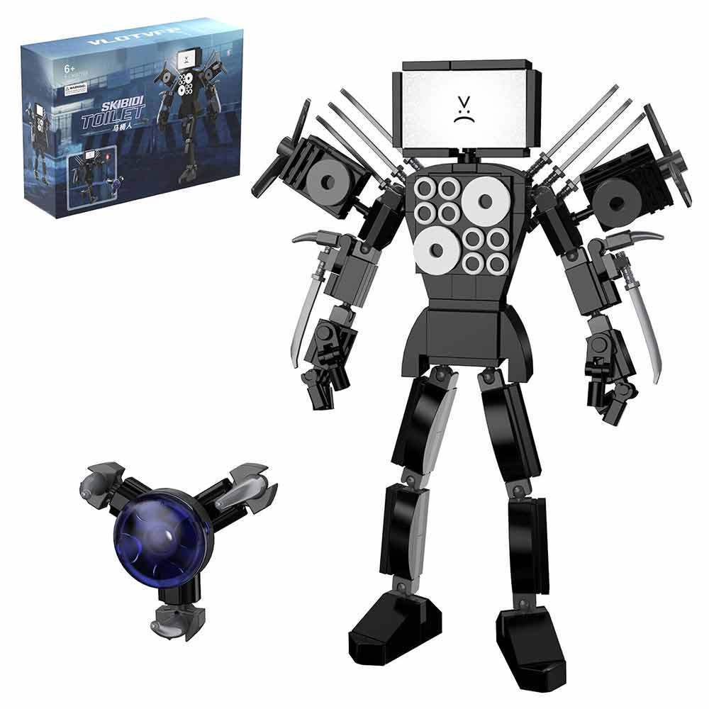 Skibidi Toilet Man Titan TV Man Building Block Toy Set Game Character Model Brick Toy Children's Gift