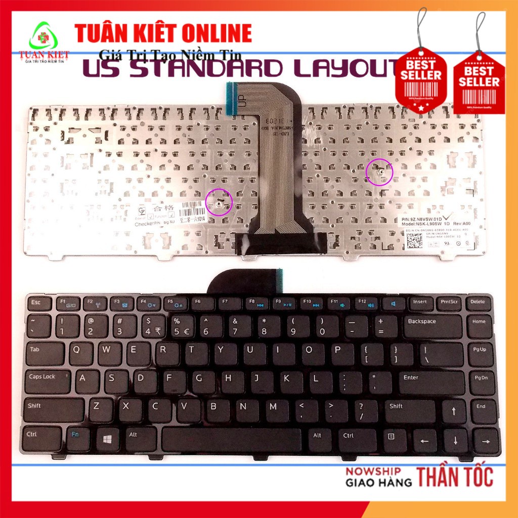 Bàn phím laptop Dell Inspiron 3421 5437 Vostro 2421 Latitude 3440