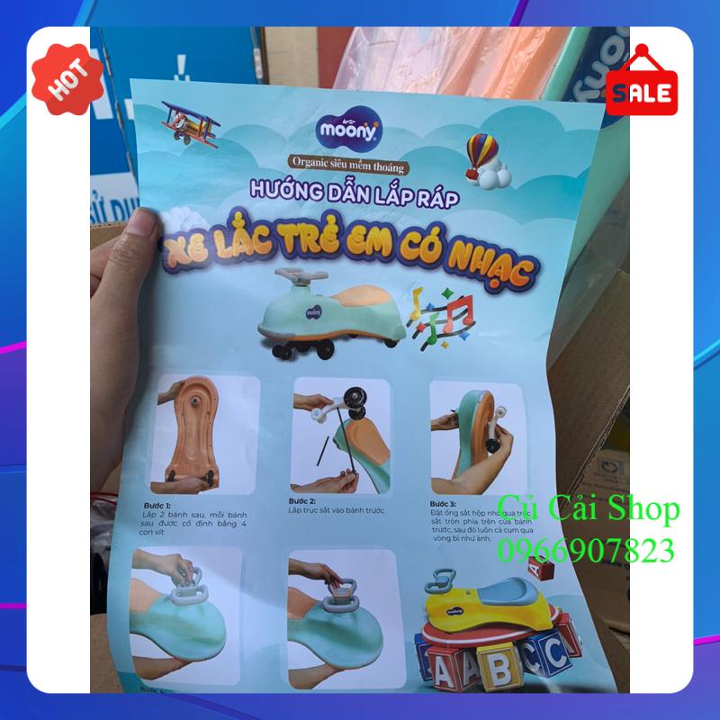 Xe lắc cho bé hkm Moony xịn sò,xinh xắn