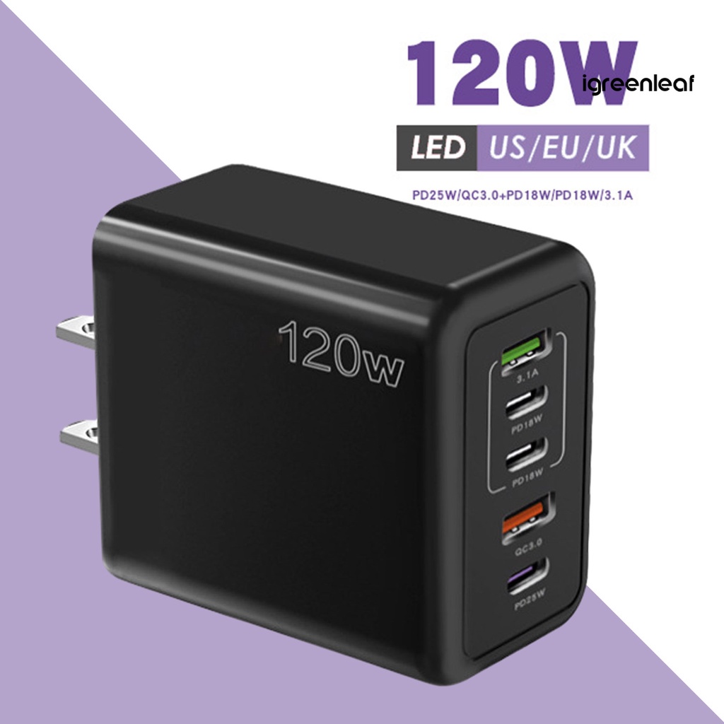 Củ Sạc Nhanh type-c 120w pd / usb Nhiều Cổng An Toàn Cho Điện Thoại