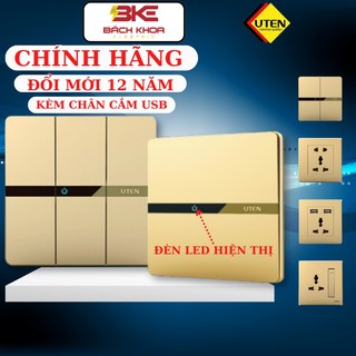 Bộ ổ cắm điện, công tắc điện uten model q7 chất lượng tiêu chuẩn châu âu