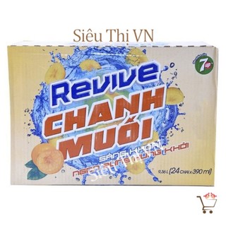 Thùng 24 chai nước uống isotonic revive chanh muối 390ml/chai