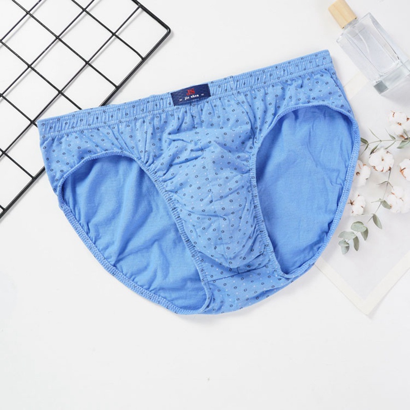 Ecmln Quần Lót cotton Thoáng Khí Họa Tiết Chấm Bi size xl-5xl Cho Nam