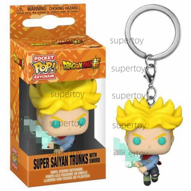 Popko! Móc Khóa Mô Hình Nhân Vật super saiyan trunks Trong Phim Bảy Viên Ngọc Rồng