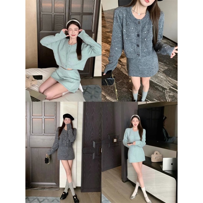 Áo sweater Dệt Kim Ngắn Tay Dài Eo Cao Thời Trang Thu Đông 2023 Mới