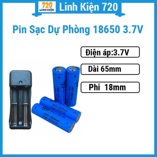 Pin sạc dự phòng 18650 3.7v đủ dung lượng