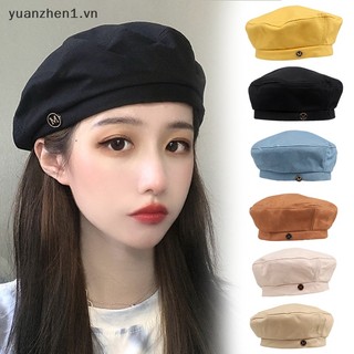 Zhen mũ nồi beret mỏng mùa hè màu trơn kiểu họa sĩ anh quốc cổ điển cho nữ vn