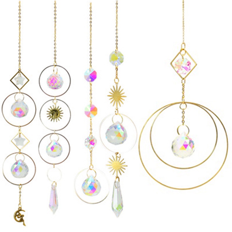 Crystal Ball Suncatcher Prism Rainbow Wind Chime Pendant Hanging Ornament