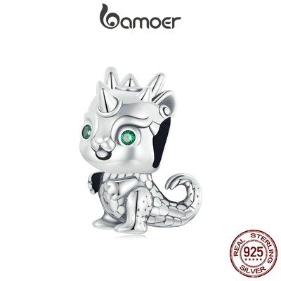 Phụ kiện vòng tay mặt dây chuyền rồng bạc Bamoer 925