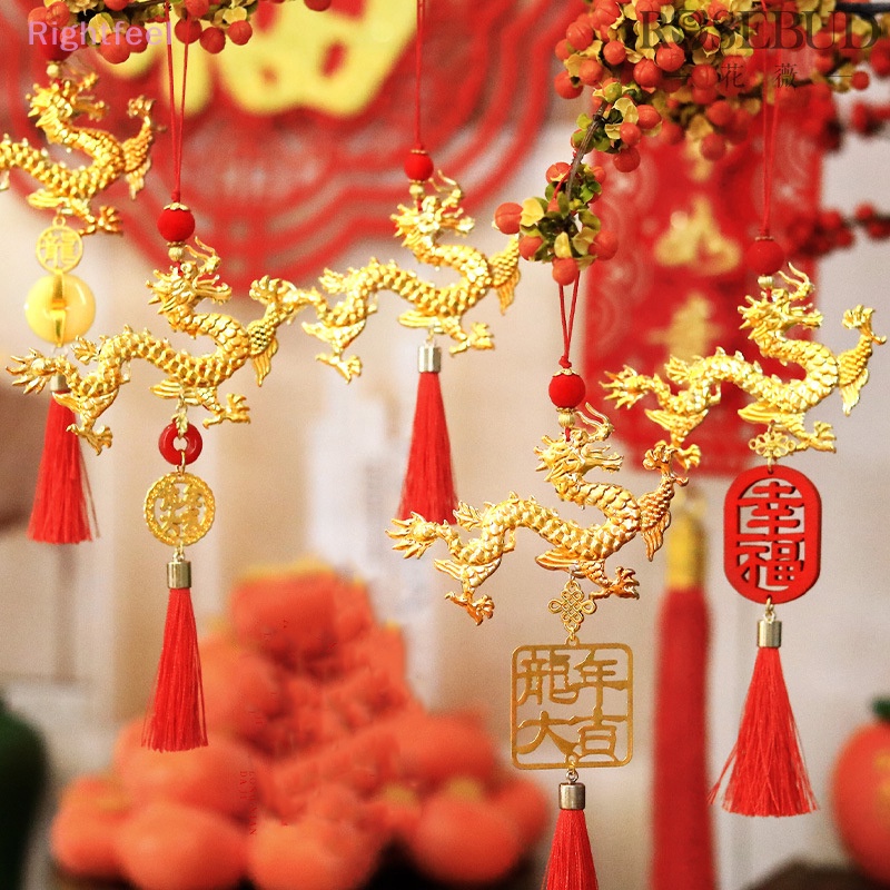 Dây Treo Trang Trí Năm Mới 2024 Hình Rồng Phong Cách Trung Hoa Mới