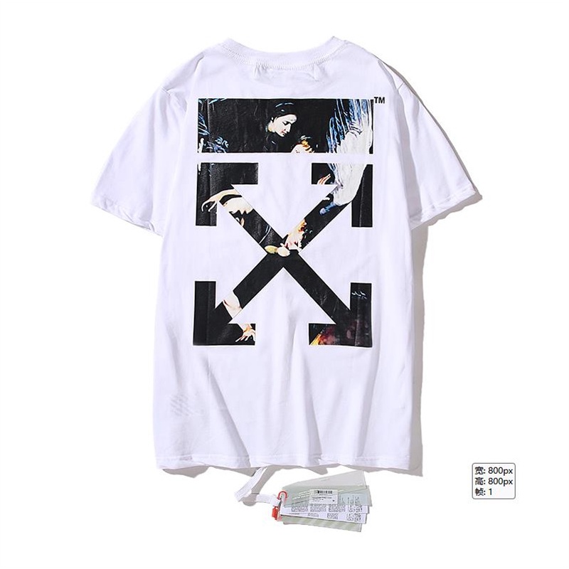 Áo Thun Cotton Ngắn Tay In Logo OFF Hợp Thời Trang