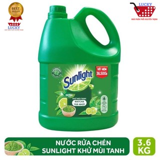 Nước rửa chén Sunlight 3,5kg Mastra- Trà nhật hương chanh gừng