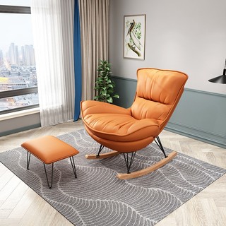 Ghế ngả thư giãn Trang chủ Ngủ trưa Ban công Ghế sofa đơn Bắc Âu Ghế xích đu đỏ Ghế xích đu Phòng khách Ngủ trưa Ban công