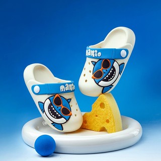 Cheerful Mario sục cho bé Dép Đi Biển Hình Cá Mập Biển Sâu logo mario Mới Cho Bé Trai