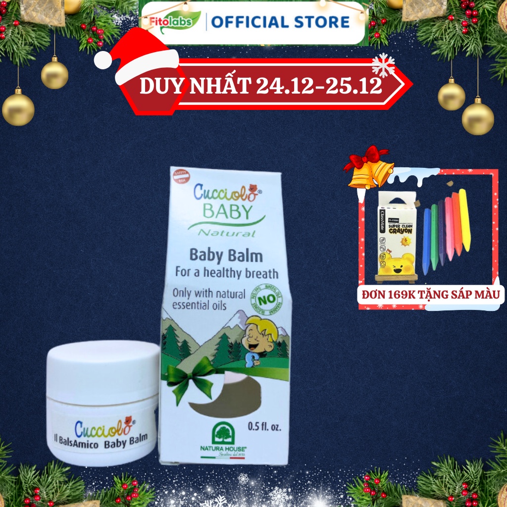 Sáp Ấm Cucciolo Cho Bé Giúp Giữ Ấm Vùng Hầu Họng, Lưng, Phòng Ngừa Bệnh Về Hô Hấp - FITO57