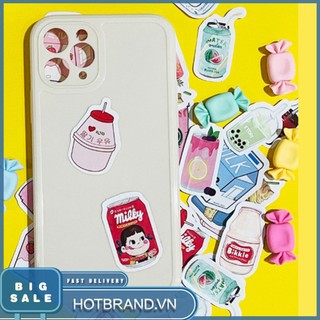 Set 45 sticker dán trang trí sổ tay diy hình thức uống dễ thương