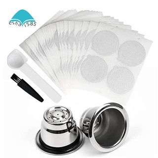 Hộp đựng cà phê bằng thép không gỉ có thể tái sử dụng kèm nắp cho máy pha cà phê nespresso