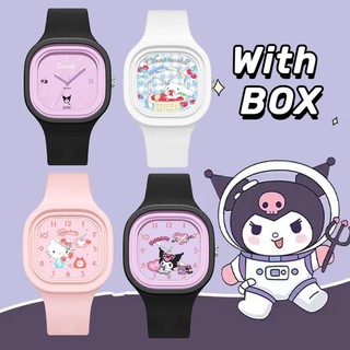 Đồng Hồ Đeo Tay Sanrio Bằng Silicon Họa Tiết Hoạt Hình kuromi melody Cinnamoroll Pochacco Mickey Dễ Thương Cho Bé Trai Và Gái