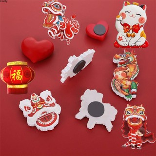 Coza 3d phong cách trung quốc nam châm tủ lạnh nam châm tủ lạnh dễ thương dán trang trí nhà cửa