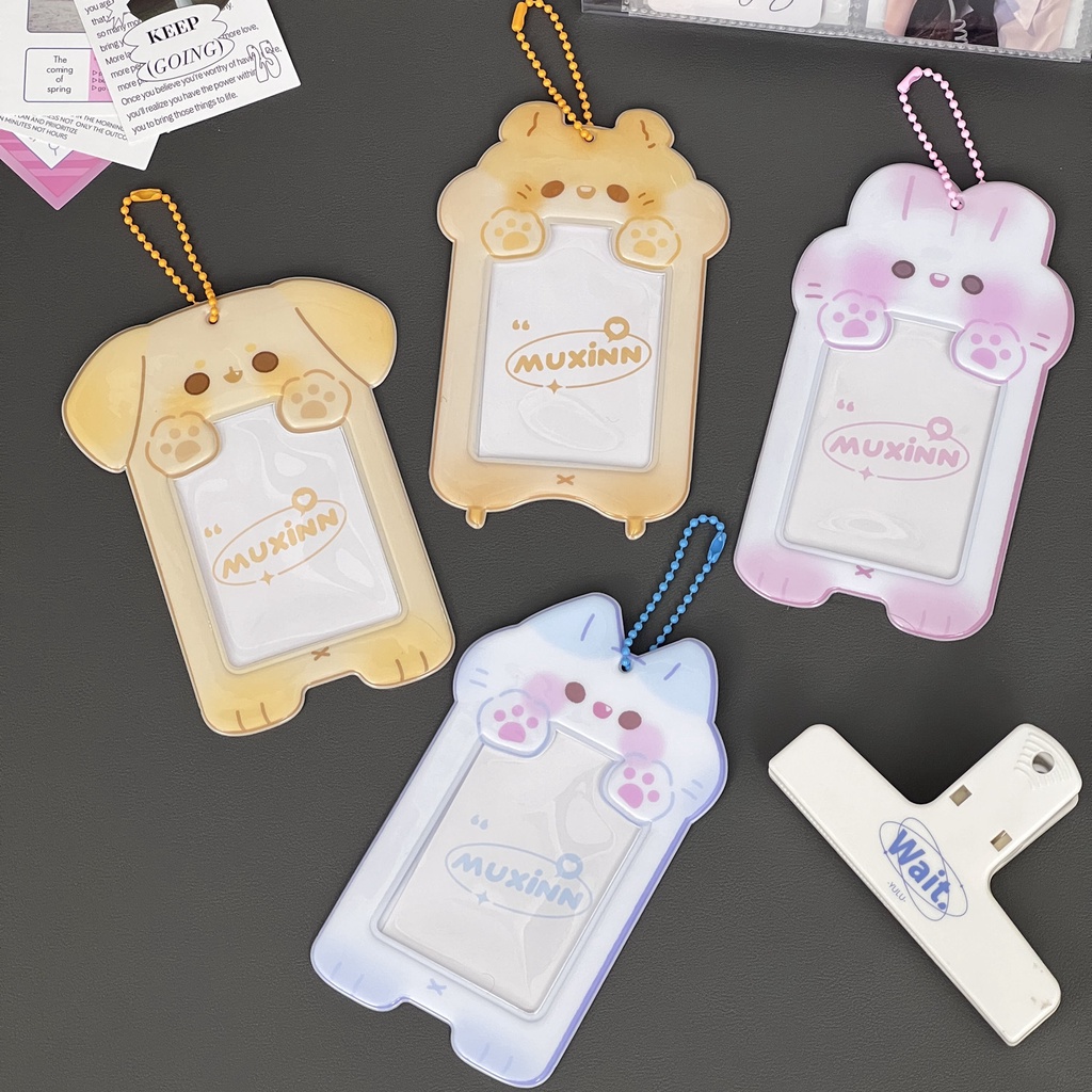 Bao Đựng Thẻ ID / Xe Buýt Bằng PVC 3 inch In Họa Tiết Hoạt Hình Động Vật Dễ Thương