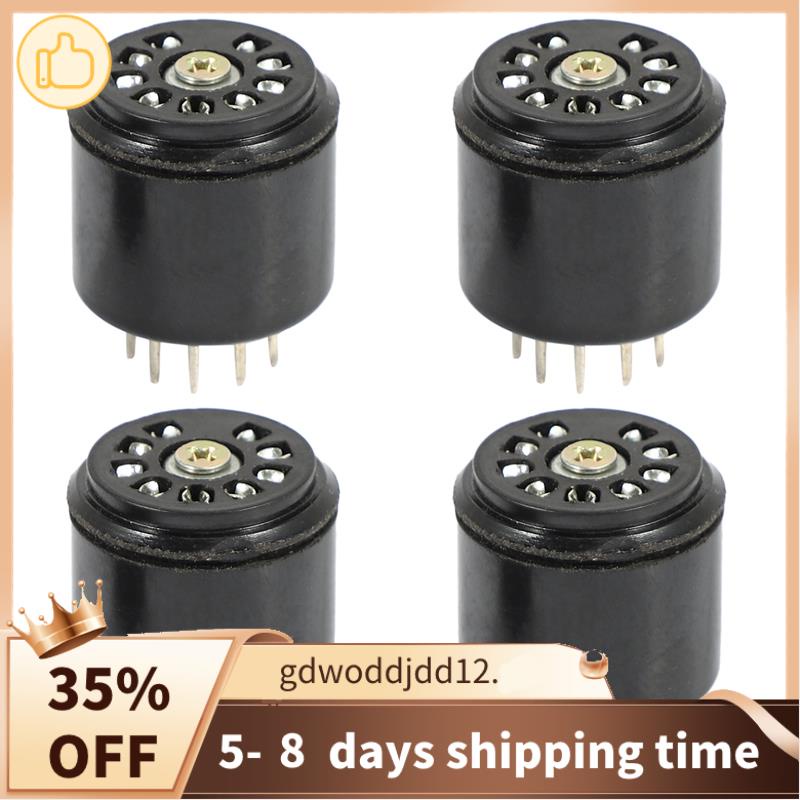 Set 4 Ổ Cắm Chân Không 9Pin Bakelite Cho 12AX7 12AU7 ECC82 ECC83 amps