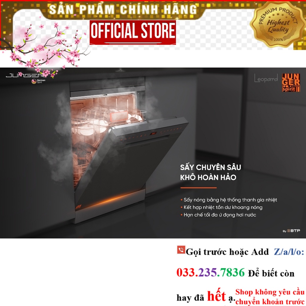 SALE> [HÀNG CHÍNH HÃNG] MÁY RỬA BÁT JUNGER DWJ-143 <