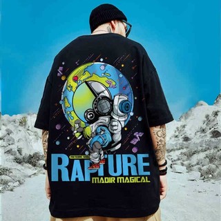 [ Rẻ vô địch ]có size lớn M-8xl Áo thun unisex nam nữ form rộng tay lỡ phông In Hình Mèo / Phi Hành Gia / Trái Đất Thời Trang Hàn Quốc 2024