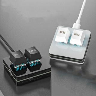 Taylor1 Bàn phím Mini 2 tùy chỉnh, Bàn phím dán sao chép công tắc màu đỏ Acrylic, Trao đổi nóng Giao diện Mini Type-c Chìa khóa cơ 2 phím Bàn phím Mini Văn phòng