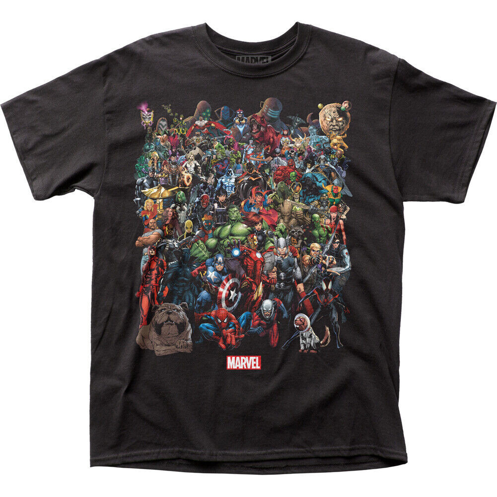 Marvel Comics Marvel Universe Áo Nam Được Cấp Phép Marvel Siêu Anh Hùng Phim Đen Áo tee