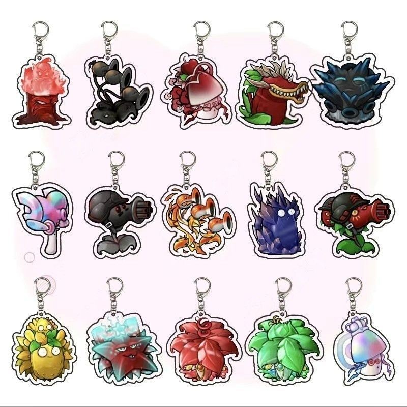 🌟#Móc khóa acrylic phiên bản Fusion Plants vs. Zombies, phụ kiện trò chơi, quà tặng cho bạn cùng lớp